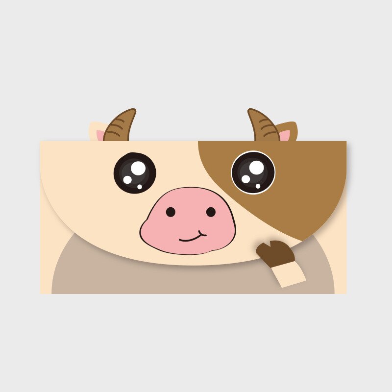 10 Stukken Van Kleurrijke Cartoon Dier Envelop Bericht Dank U Kaart Envelop Baby Verjaardagsfeestje Uitnodiging Envelop: Marineblauw