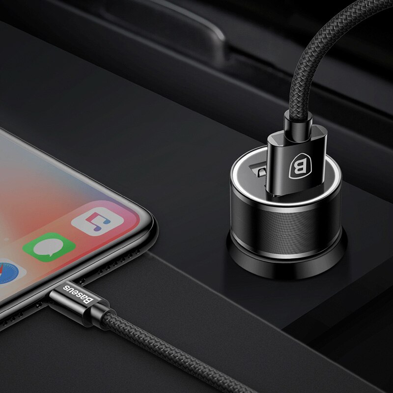 Baseus 36W Car Charger 3.4A Dual USB Fast Charging Universal Mobile Phone Type-C Cable Car Charger For Xiaomi For Samsung For iP