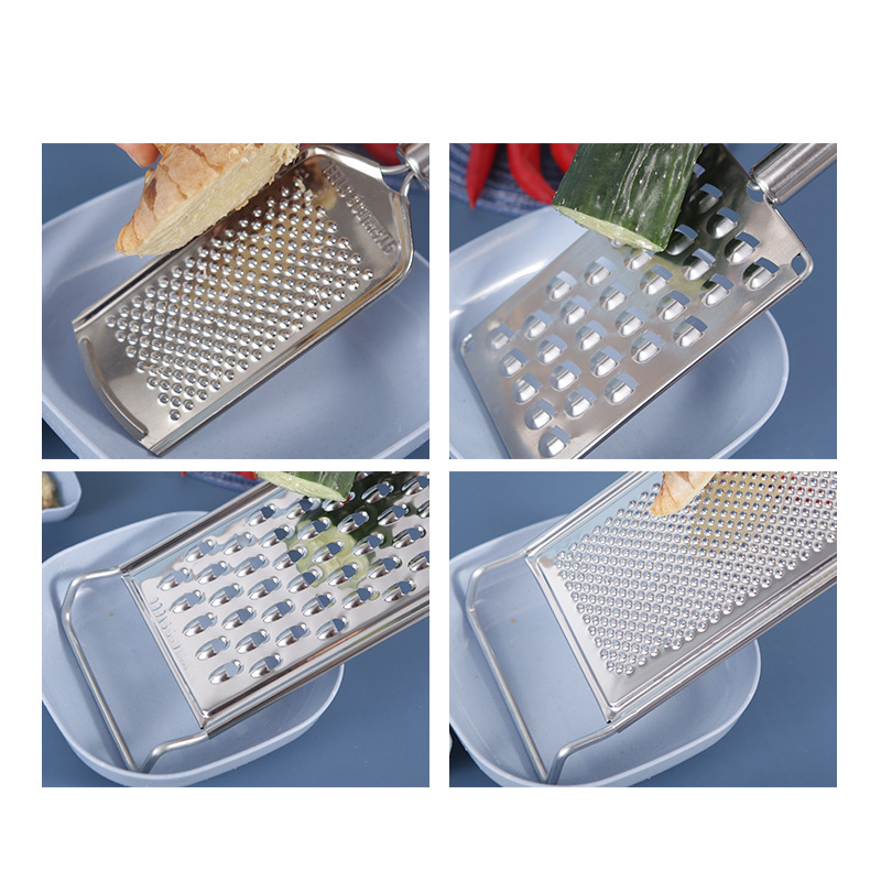 Rvs Geen Skid Bodem Platte Rasp Handheld Knoflook Rasp Keuken Gadget voor Gember Zachte Handvat Keuken Gereedschap Gadgets LB