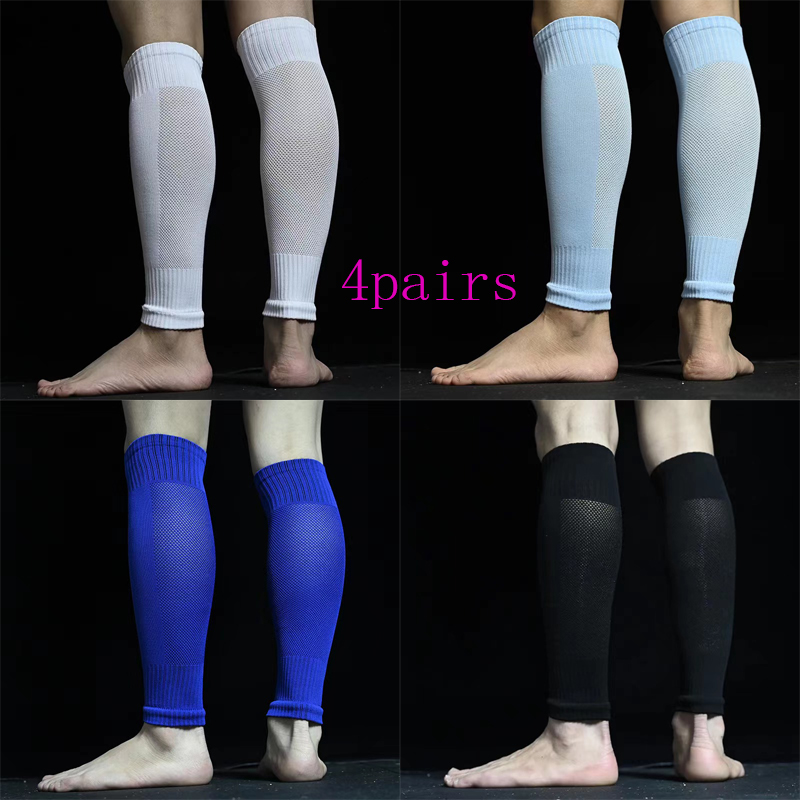Chaussettes de Football respirantes sans pieds, protège-tibia professionnels, jambières fixes, paquet de pieds pour protéger le mollet, 2023: jaune clair