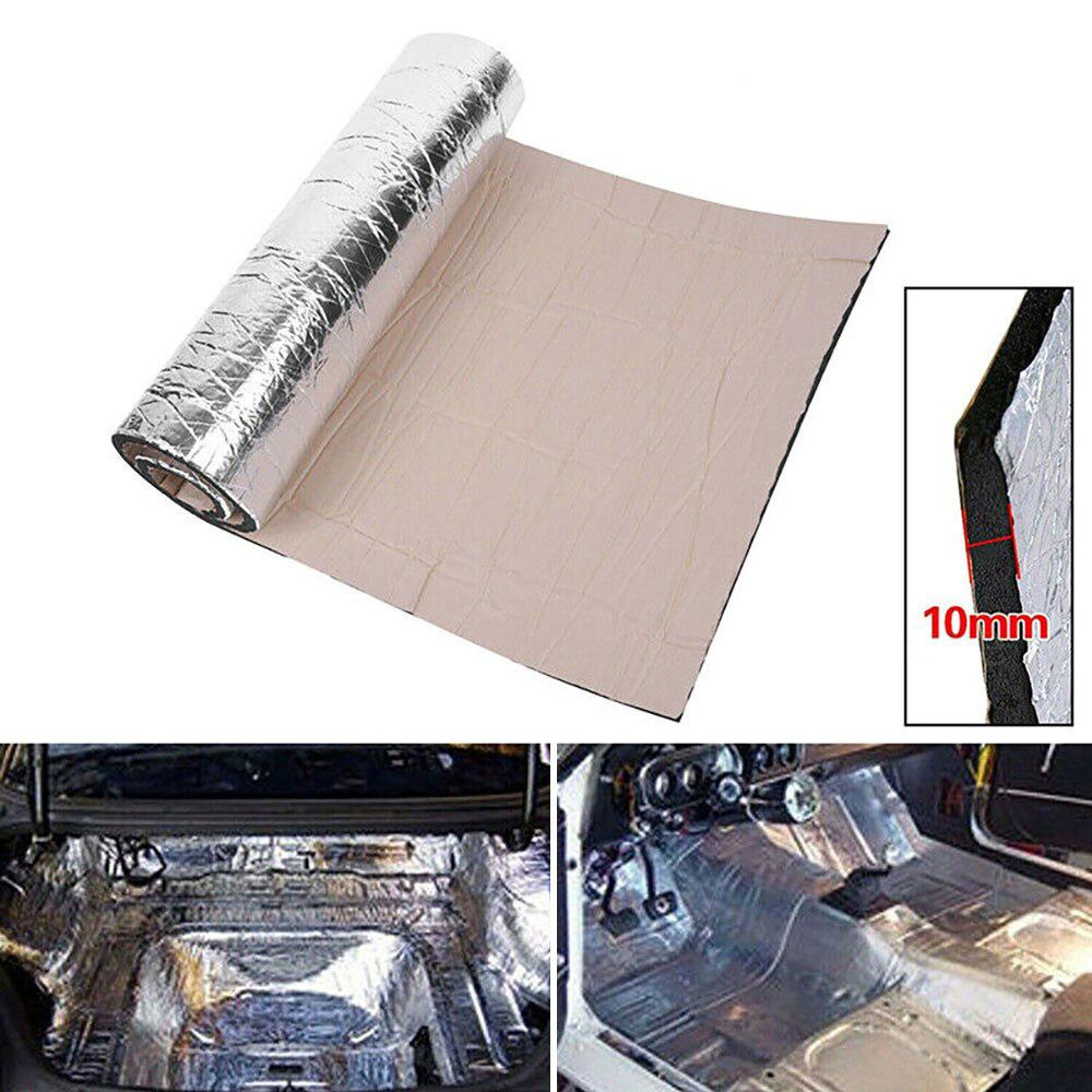 10Mm Auto Warmte Deadener Isolatie Mat Geluidsisolatie Motorkap Geluiddempende Kap Motor Firewall Warmte Aluminium Foam Sticker