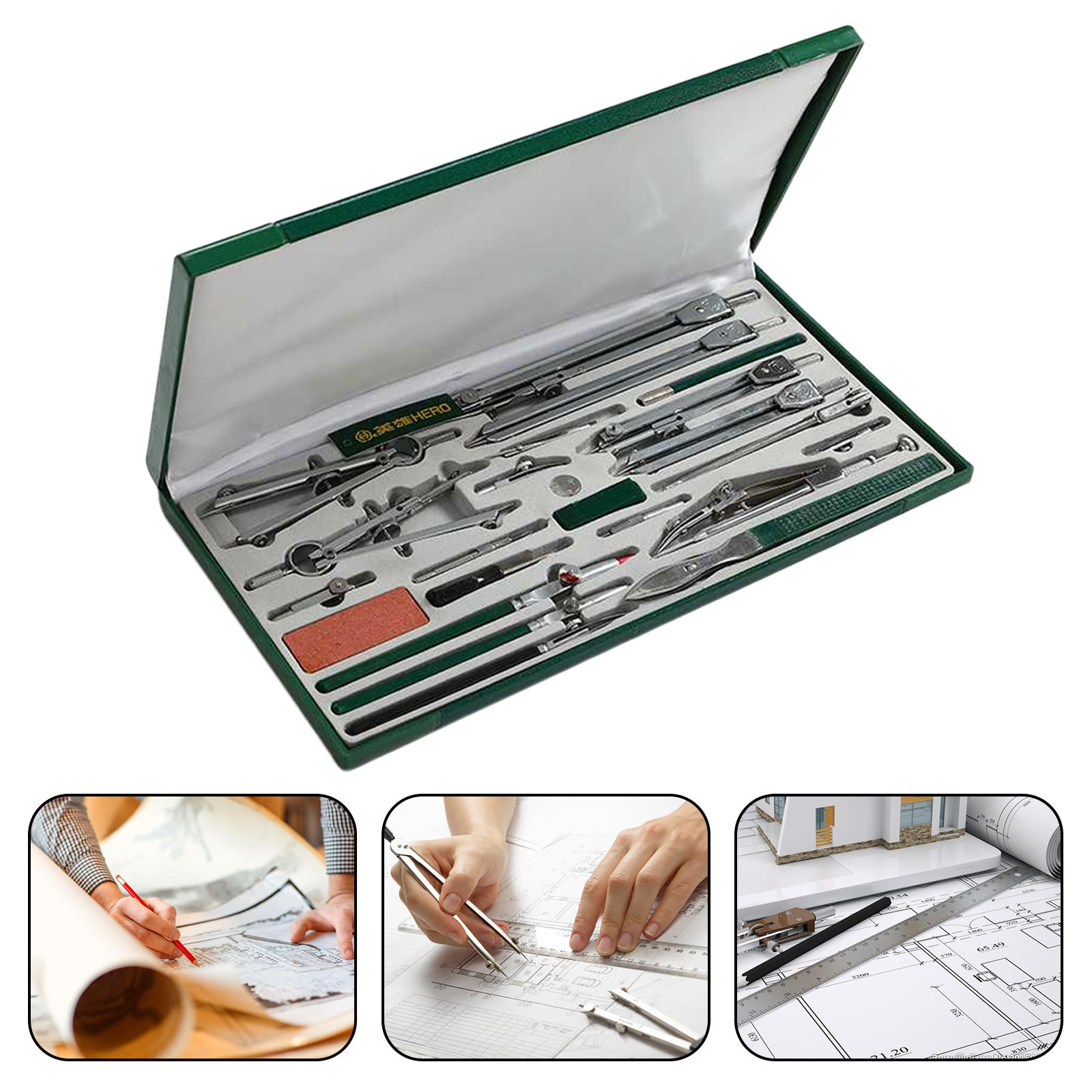 1 Set Verstelbare Kompas Pro Metalen Precisie Voor Cirkel Ingenieur Kantoor Math Opstellen Tool Math School Kantoor