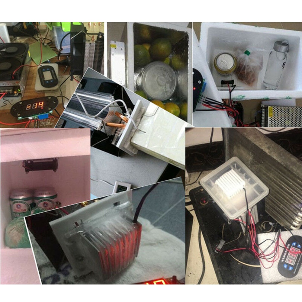 Black-rimmed Cooling Fan 12V Cooler Silent Dual Thermoelectric Peltier