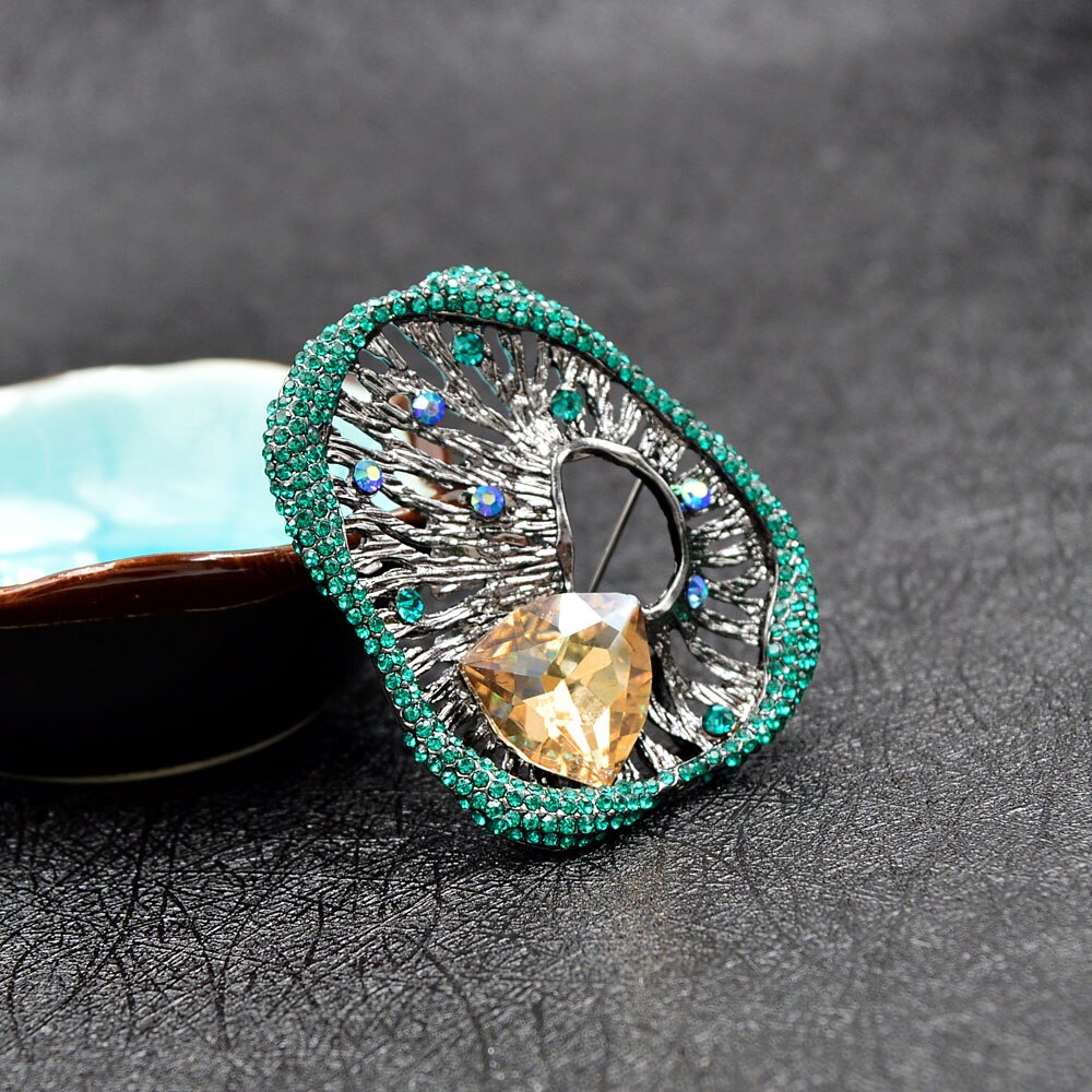 CINDY XIANG Strass Geometrica Spille per Le Donne di Modo dell'annata Spille Retrò Spilla 2 Colori Disponibili vuoto-fuori del Regalo Dei Monili