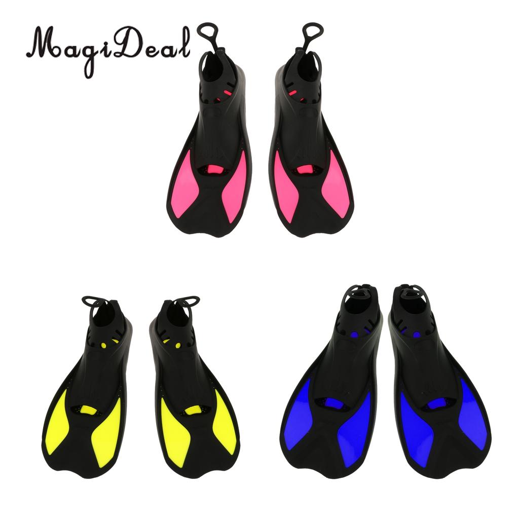 Magideal Kid Adult Volledige Voet Korte Vinnen Duiken Swim Training Flippers Xxs/Xs/S/M/ l/Xl Kid Adult Zwemmen Snorkelen Fin