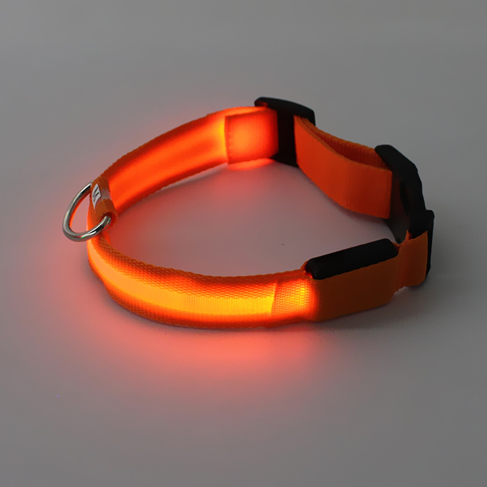 LED dog collar USB rechargeable, suitable for small and medium-sized dogs: 1PC-Orange