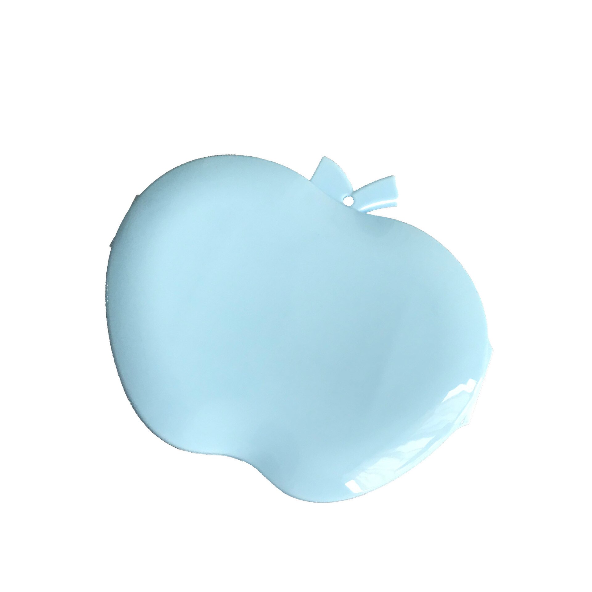Cute Apple Shaped Child Adult Mask Storage Box Portable Folding Mask Box Temporary Storage Box With Mirror: Blue