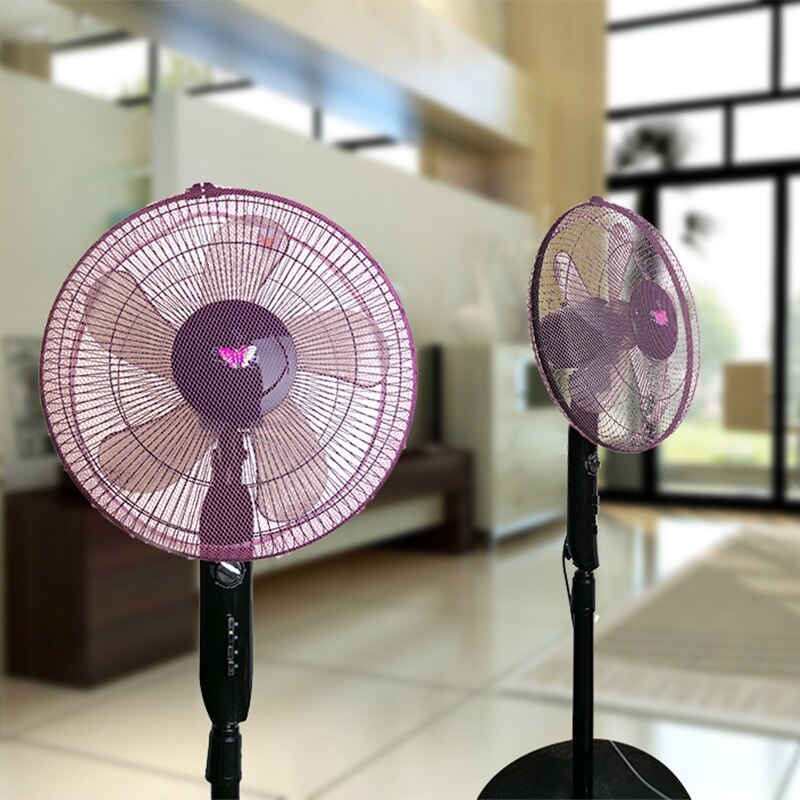 Modern Electric Fan Covers Dustproof Stand Fan Cover Easy To Use And Install Mesh Textile Safe Cover For Circular Fans