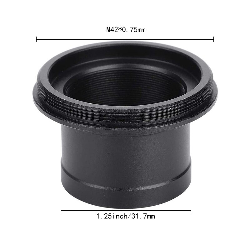 Adaptateur Photo T 1,25 Pouces M42 Pour Télescope – Neuf, Métal Noir