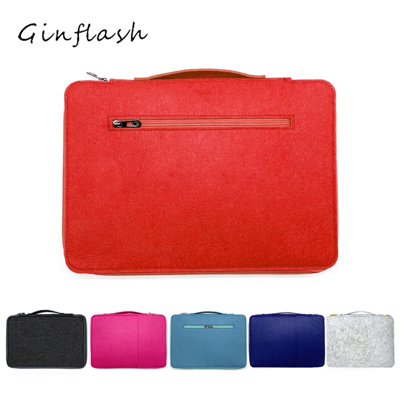 A4 wool felt Document Organizer Folder Padfolio Multifunction Business Holder Case Ipad Bag Office Filing Briefcase Storage