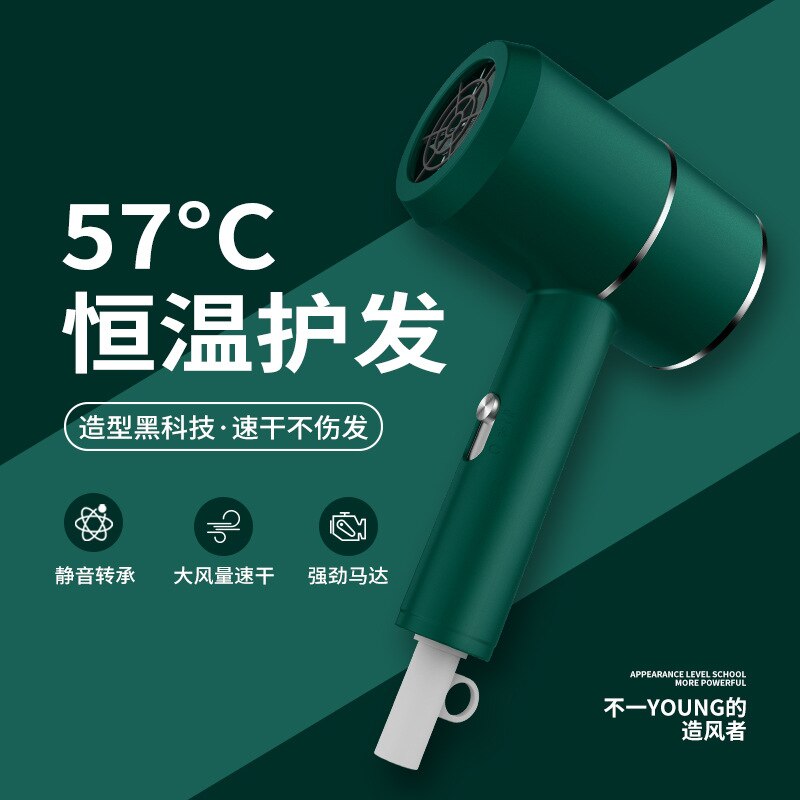 Portable Travel Hair Dryer 1200W Quick Dry Hairdryer 220V Household Mute and Cold Anion Hair Care
