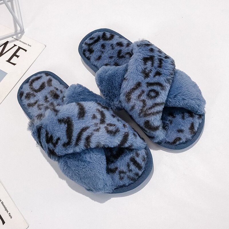Newbeads fuzzy tøfler for kvinner innendørs flate sko varme vinterhus tøffel tøfler for kvinner