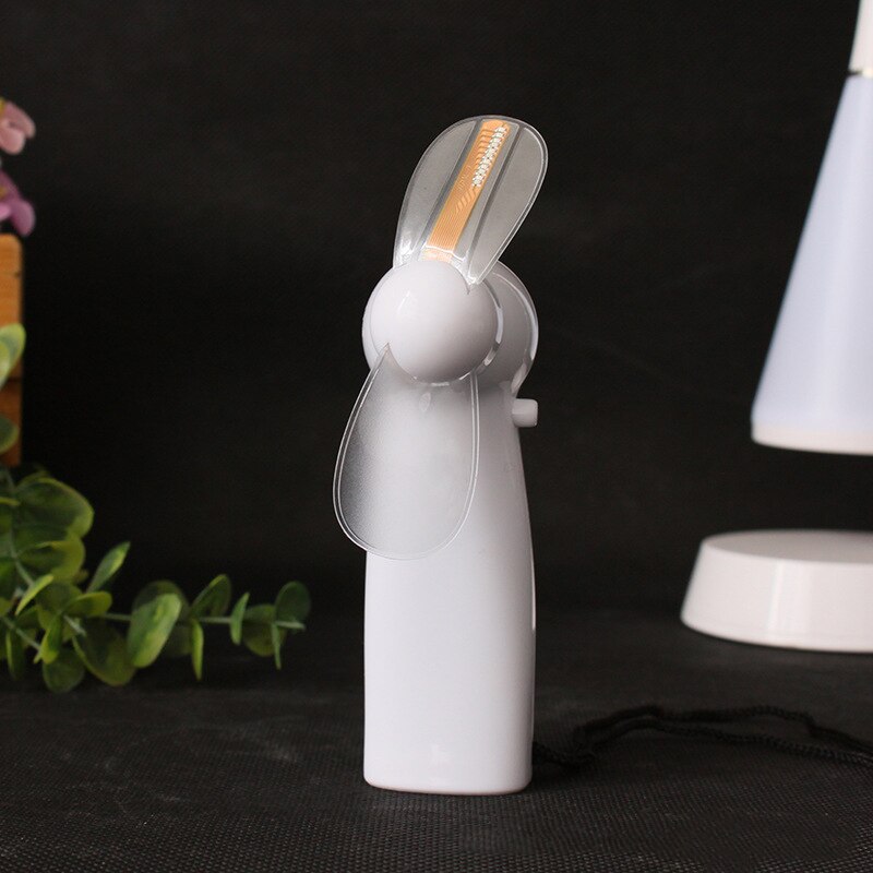 Mini LED Colorful Light Fan Portable Handheld Cooling Fan Battery Operated LED Flashing Fan Student Ideal Fans Desktop