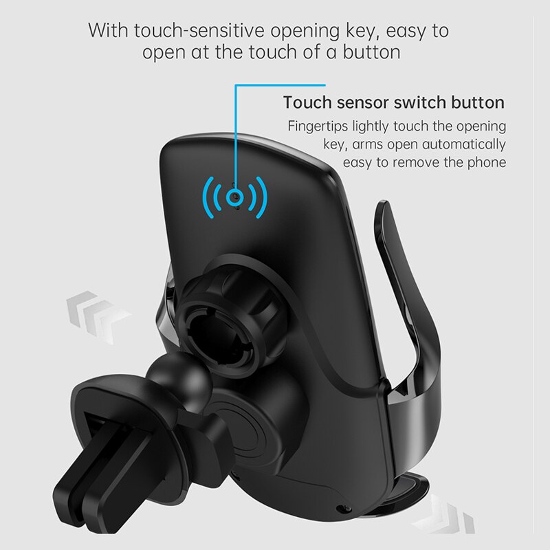 Automatische Spannen Auto Draadloze Snel Opladen Mobiele Telefoon Houder Magnetische Universele Infrarood Sensor Draadloze Oplader