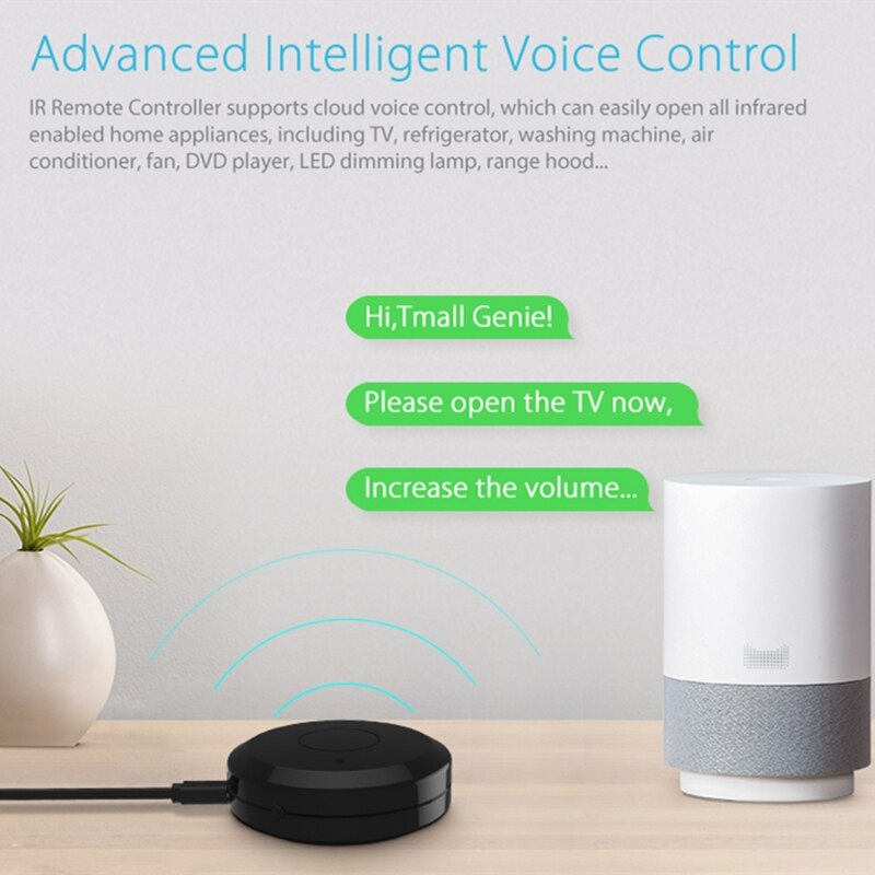 Tuya Wifi Smart IR Remote Controller Universal Infrared Home Control Adapter APP/Voice Control Work with Google Assistant Alexa