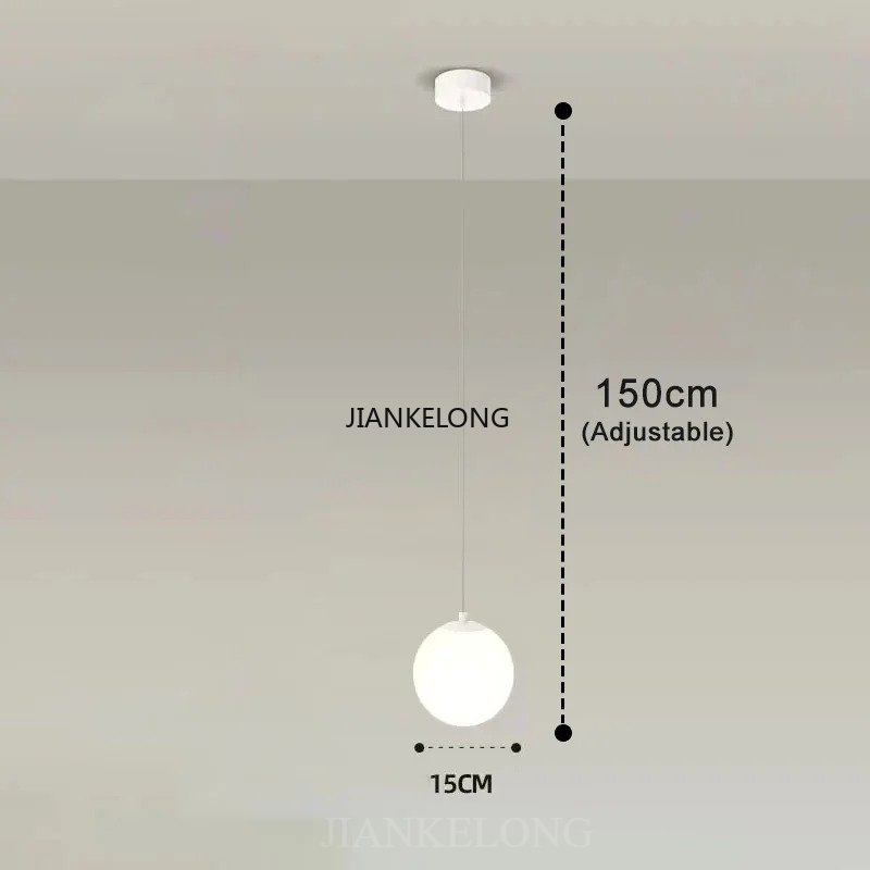 Moderne Glas-LED-Pendelleuchten Nordische Wohnzimmer-Schlafzimmer-Beleuchtung Innenbeleuchtung Restaurant Bar Heim-Dekor Hängelampe 220V: Kaltweiß / schwarz