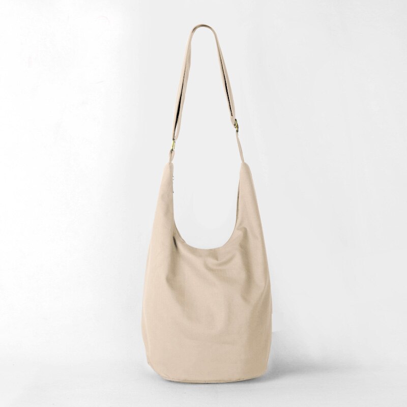 Women Men Cotton Crossbody Bag Shoulder Bags Messenger Hobo Hippie Boho Bag Women free Fringe: B bag begie