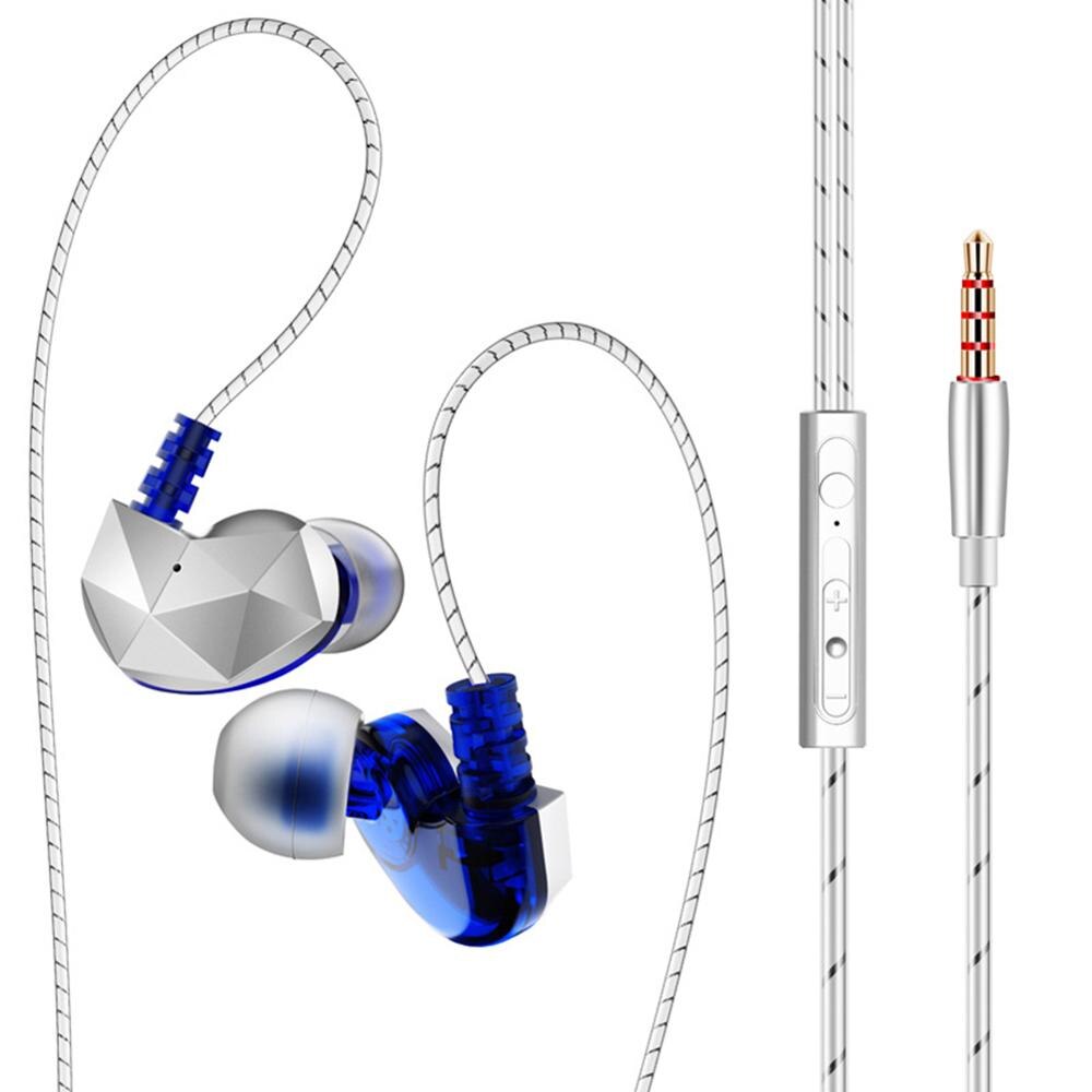 Qkz CK6 Universele Ruisonderdrukking Microfoon Hifi In-Ear Wired Telefoon Muziek Oortelefoon 3.5Mm In-Ear Wired oortelefoon Voor Mobiele Telefoon: Blauw