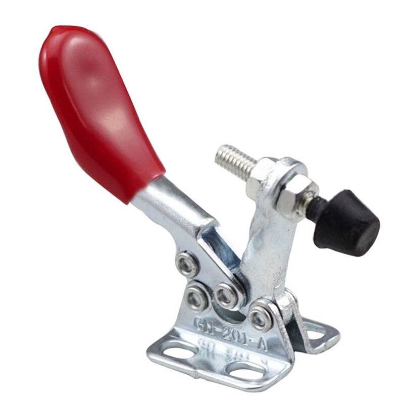 12 Pieces Hand Tool Adjustable Toggle Clamp 201A Antislip Red Horizontal Clamp 201-A Quick Release Heavy Duty Tool