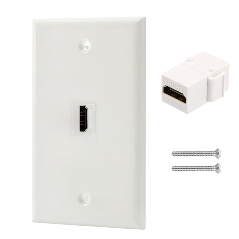 Female Connector Hdmi Wall Socket Plug Insert Jack Outlet Panel Mount Support 4k 3d Ethernet For All Standard Wall Socket Plate: Orange