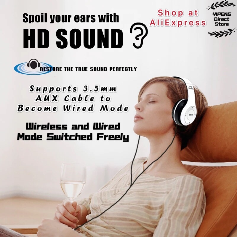P47 langattomat kuulokkeet hifi stereo taitettava bluetooth-kuuloke mikrofonilla tuella sd-kortti  ps4 älypuhelimen tablet-kannettavalle