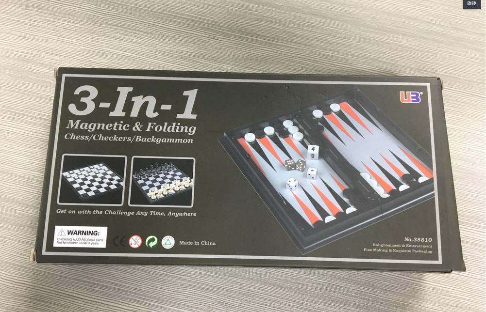 RCtown 38810 3 In 1 Chess Checkers Backgammon Set Folding Magnetic Chess With Folding Case Family intelligence Kids Games XYW316