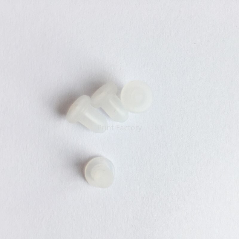 CISS-accesorios DIY de tapón de sellado de cartucho, tapón para cartuchos de goma, espiga de silicona blanca, 4 Uds.