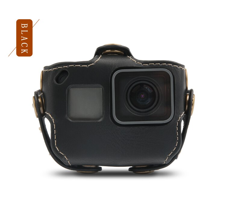 Funda protectora para Gopro Hero 7 6 Black Edition, funda de piel sintética, funda protectora para Go Pro Hero 7 6 5, accesorios para Cámara de Acción: black