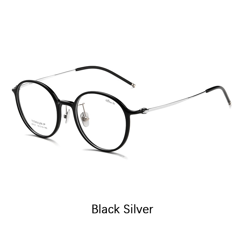 Gafas redondas Retro de titanio puro para mujer, montura ultraligera para miopía, montura decorativa óptica, gafas para ordenador, novedad de 2024: Blanco / + 25