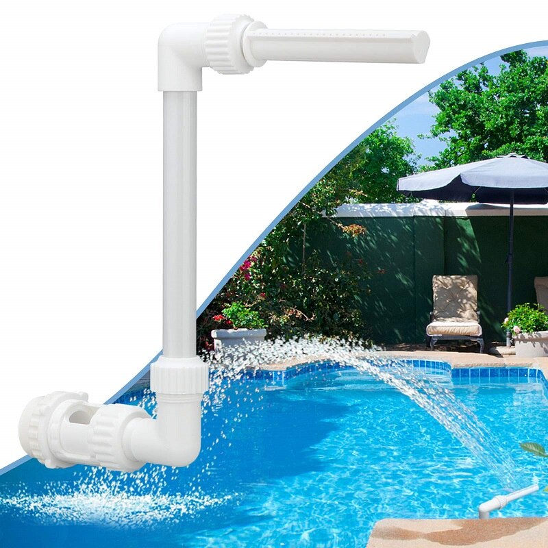 Swimming Pool Waterfall Fountain Kit Summer Adjustable Water Spay Pools Spa Decorations Swim Pool Accessories