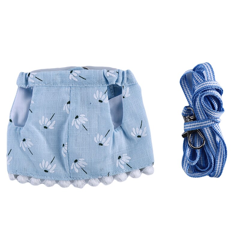 Kleine Huisdier Konijn Harnas Vest En Riem Set Voor Fret Cavia Bunny Hamster Puppy Borstband Harnas Dierbenodigdheden: blue