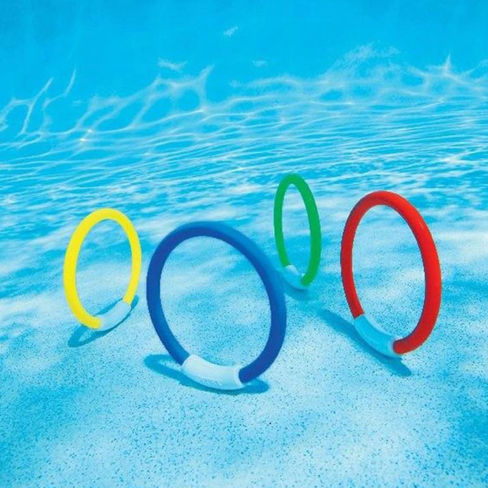 4 Teile/paket Art Art Schwimmbad Unterwasser Tauchen Ringe Spielzeug Unterwasser Schwimmen Schwimmbad Tauchen Sommer Strand Wasser Spielen Spielzeug #20