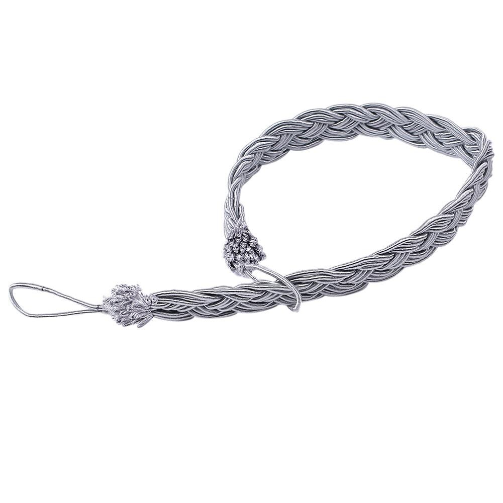 Raambinder huis & woondecoratie gordijnbinder touw gevlochten gevlochten touw gevlochten: 16 zilvergrijs