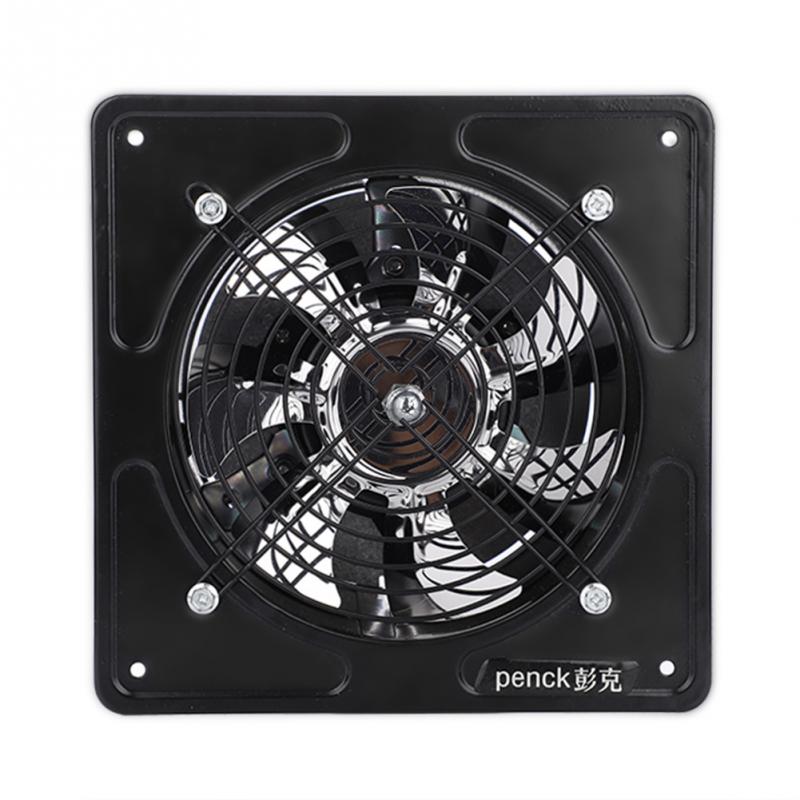 6 inch Exhaust Fan 40W 220V Exhauster Wall Mounted Low Noise Home Bathroom Kitchen Air Vent Ventilation High: Black