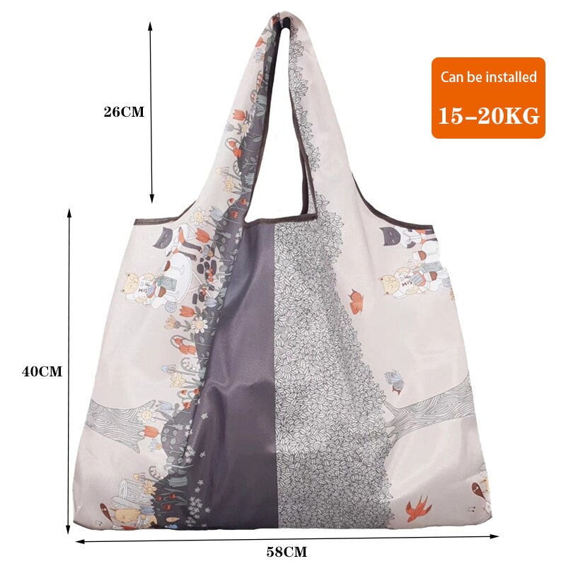 Handig Opvouwbare Boodschappentas Herbruikbare Opvouwbare Milieuvriendelijke Boodschappen Tassen Vrouwen Canvas Schoudertas