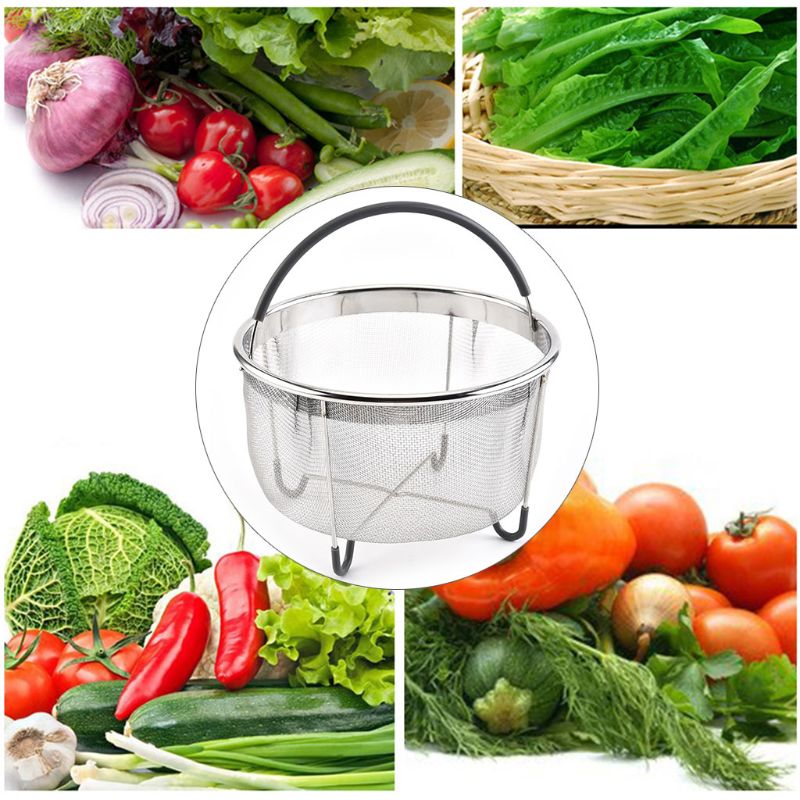Koszyk robić gotowania na parze garnek błyskawiczny 304 sitko naczynia ze stali nierdzewnej parowy z uchwytem