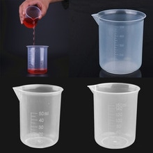 3Pcs Clear White Plastic Liquid Measuring Cup Beaker For Lab Kitchen Misurino da cucina Taza de medir de cocina