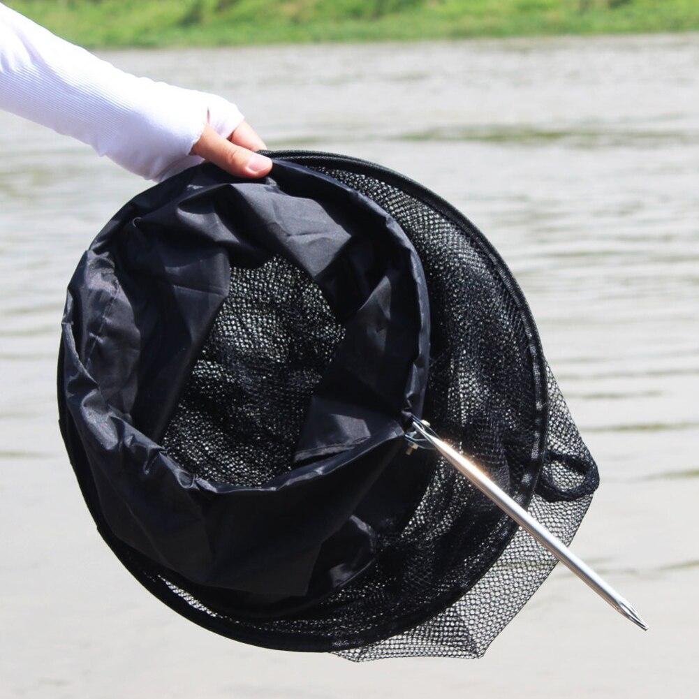 Zorg Kooi Mand Visgerei 1.5M Creel Fishing Gear 5-Lagen Vissen Opvouwbare Opvouwbare Portable Netto 1Pc zwarte