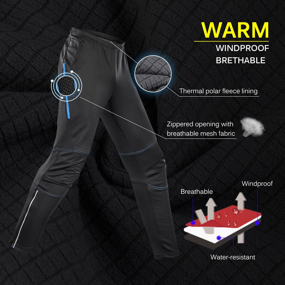 Lixada Winter Warme Fleece Winddicht Waterdicht Fietsen Broek Mannen Vrouwen Thermische Rijden Sport Broek Mtb Fiets Broek
