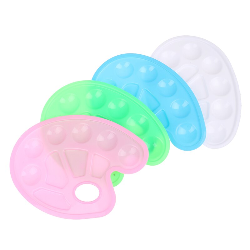 1pc Plastic Palette Art Paint Plastic Drawing Tray Color Palette For Oil Watercolour White Painting Pallet