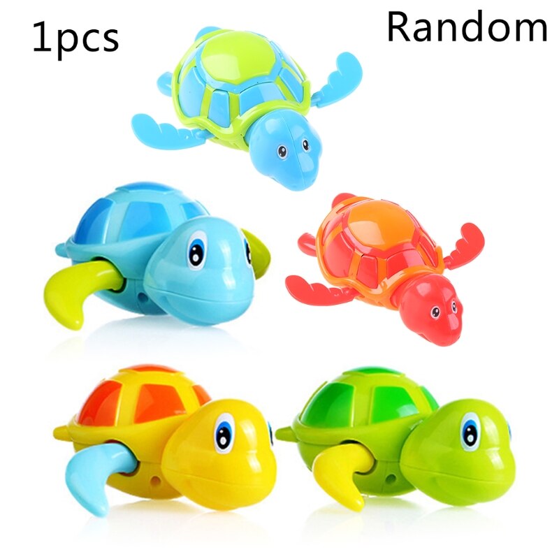 Leuke Cartoon Peuter Bad Speelgoed Wind-Up Schildpad Badkamer Baby Clockwork Dier Kleine Schildpad Hippo Vis Vormige Zwemmen