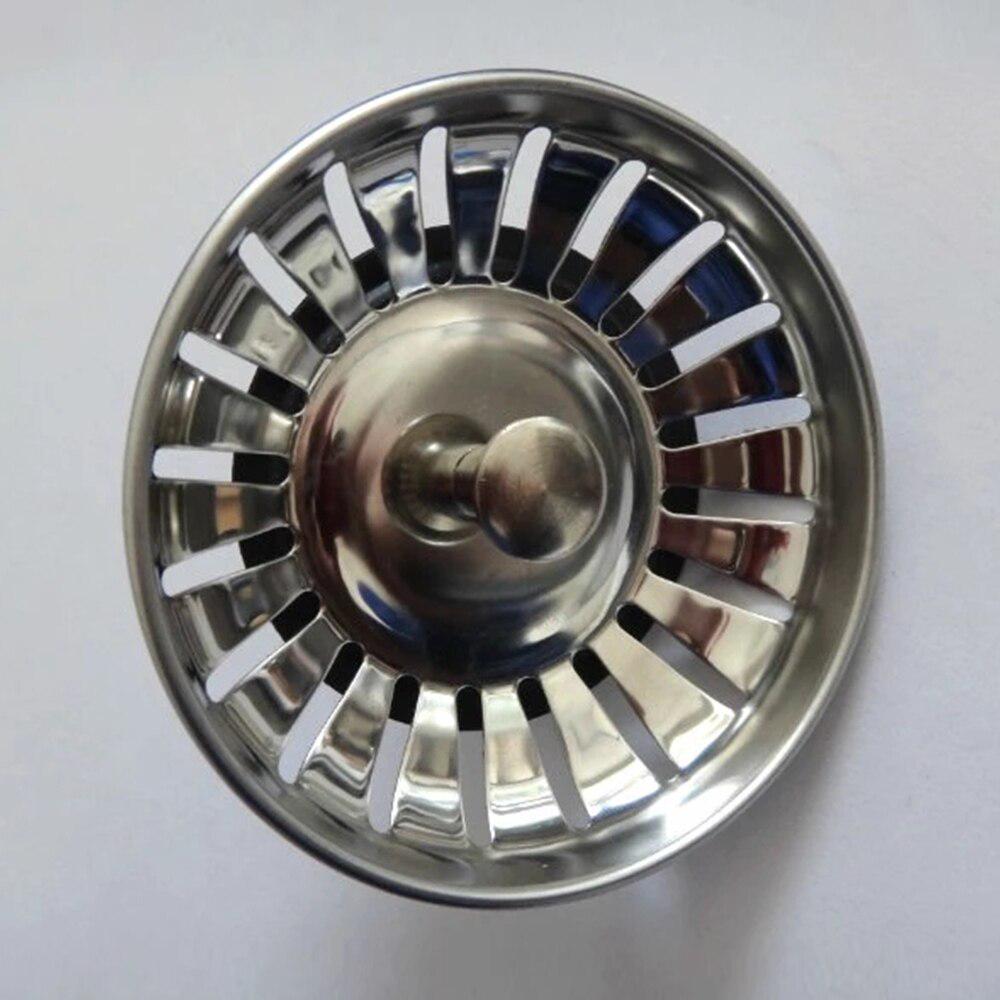 Stainless Steel Kitchen Sink Drain Mesh Stopper Basket Leach Strainer Waste Plug Kitchen Basin Sink Filter Anti-blocking Tool