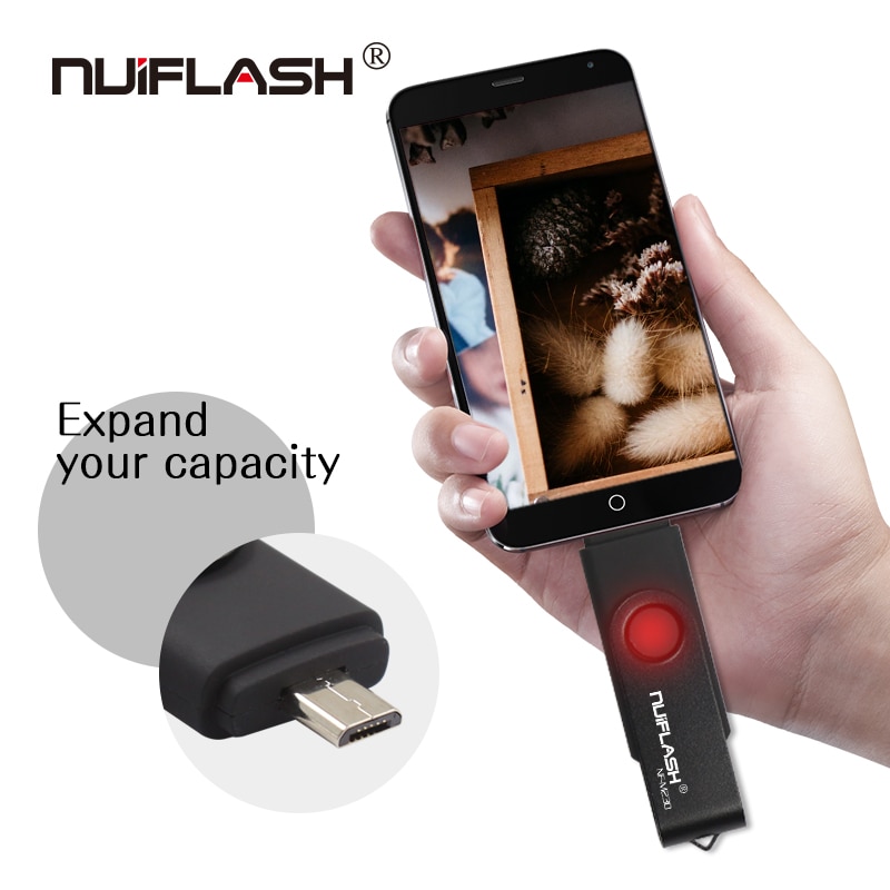 OTG USB Flash Drive cle usb 2,0 32G pen drive doble aplicación Micro USB 16G 32G 128G de dispositivos de almacenamiento de disco en clave