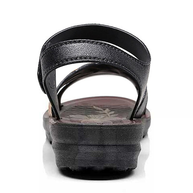 Kvinder sandaler flade sandalier mujer læder kiler sko sommersko hook&loop dame strand hjemmesko bløde sandalen damer