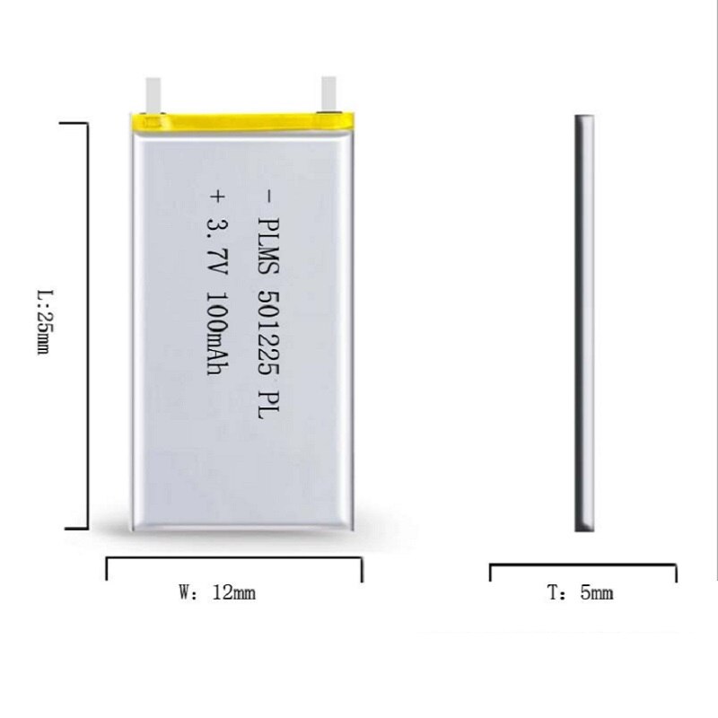 501225 511124 501025 kleine batterie 501225 3,7 V 100mAh lipo batterie für digitale produkte