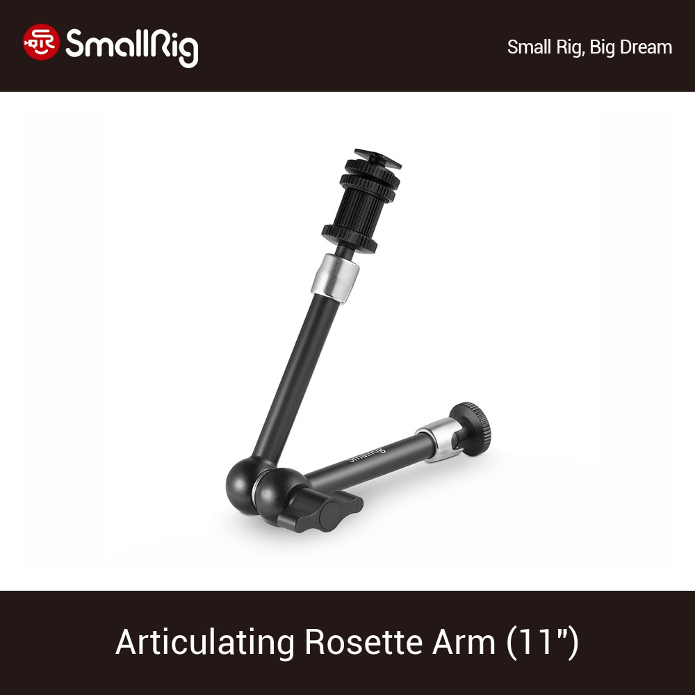 Smallrig 11 Inch Scharnierende Rozet Arm Met Koud Schoen Mount & Standaard 1/4 "-20 Schroefdraad Adapter Extension arm-1498
