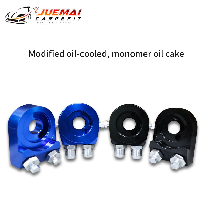 Oil Cooler Filter Sandwich Plate Adapter AN10 Spin-on Oil Filter And Filter Pad On Engine Block Billet Aluminum