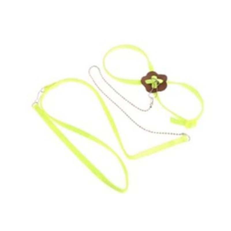 Bird Pet Traction Strap Cute Adjustable Anti-bite Flower Pattern Training Harness Tool: D