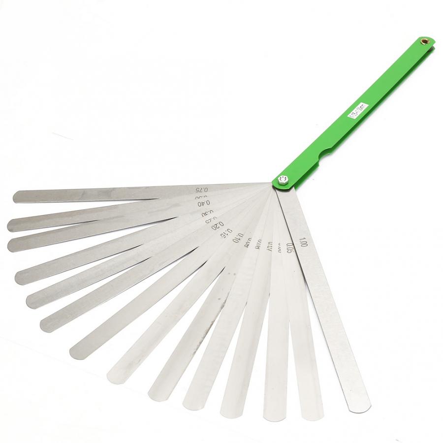 10Pcs 200mm*14 0.05-1mm Stainless Steel Feeler Gauge Inspection Measuring Tool Feeler Inspection Gauge