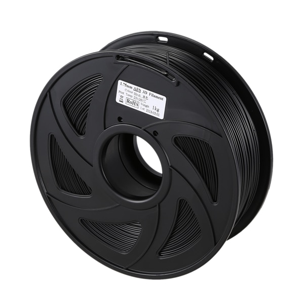 3D Printer 1KG Printing Filament 1.75mm PLA Black,1 Roll: Default Title